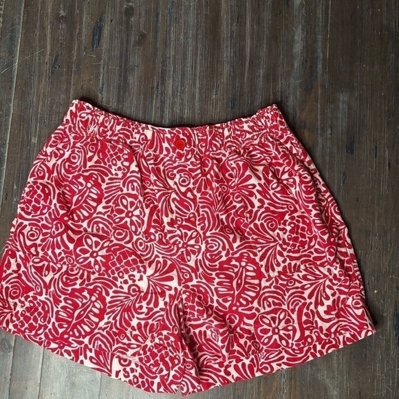 LOFT Red and White High Waist Shorts - Picture 1 of 11